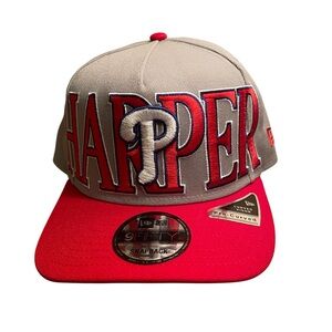 Phillies Bryce Harper New Era 9 Fifty Red and Gray Snapback hat.‎ New with tags.